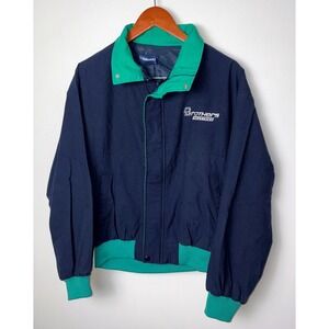 Holloway Jacket‎ Windbreaker Brothers Industries Logo Green Trim Size M
